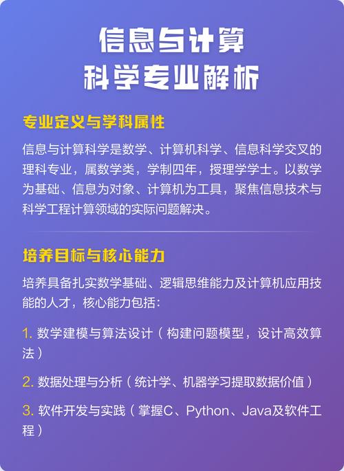 信息与计算科学 数学与计算机深度交叉的核心专业